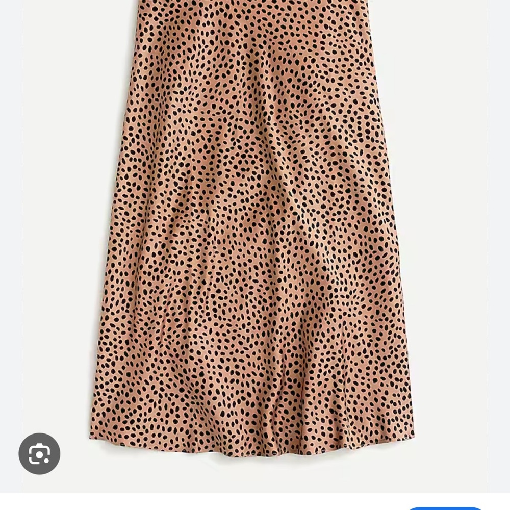 J. Crew Leopard Print Tan Pull-On Gwyneth Slip Skirt Size XS Extra Small